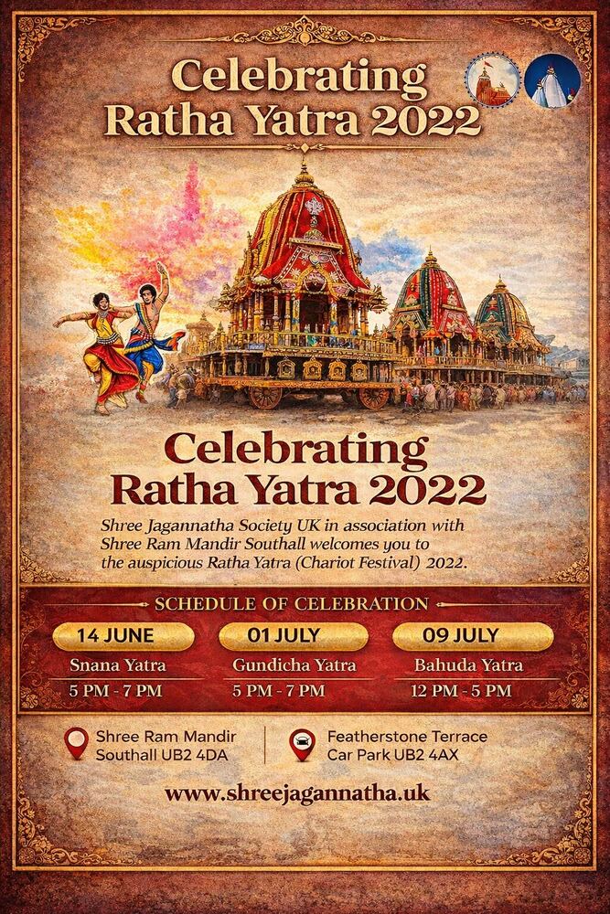 SJSUK's Rath Yatra 2022: The Divine Chariot Festival